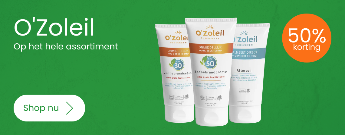 O Zoleil zonnebrand 50% korting